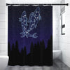 Pisces Constellation Print Premium Shower Curtain