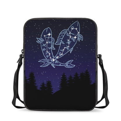 Pisces Constellation Print Rectangular Crossbody Bag