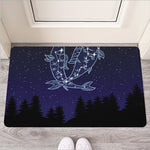 Pisces Constellation Print Rubber Doormat