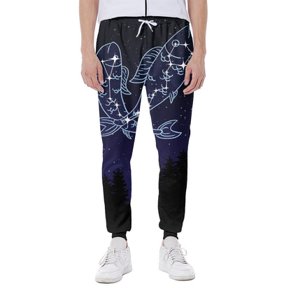 Pisces Constellation Print Scuba Joggers