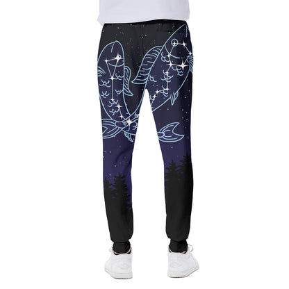 Pisces Constellation Print Scuba Joggers