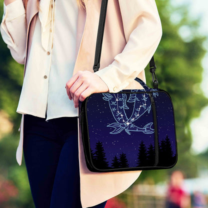 Pisces Constellation Print Shoulder Strap Bible Bag