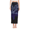 Pisces Constellation Print Side Slit Maxi Skirt