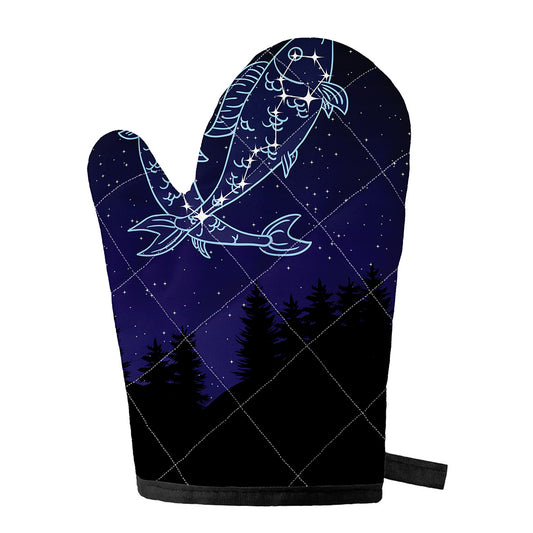 Pisces Constellation Print Single Oven Mitt