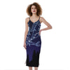 Pisces Constellation Print Slim Fit Midi Cami Dress