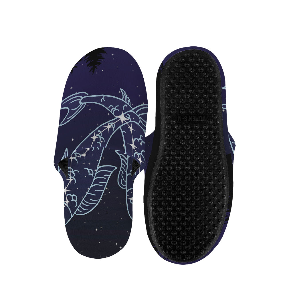 Pisces Constellation Print Slippers
