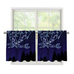 Pisces Constellation Print Tier Curtains