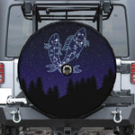 Pisces Constellation Print Tire Cover With Camera Hole