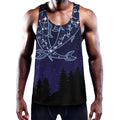 Pisces Constellation Print Men's Workout Tank Top