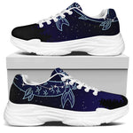 Pisces Constellation Print White Chunky Shoes