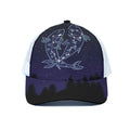 Pisces Constellation Print White Mesh Trucker Hat