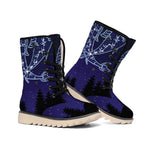 Pisces Constellation Print Winter Boots