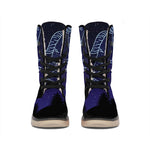 Pisces Constellation Print Winter Boots