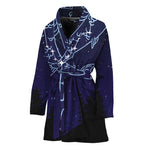 Pisces Constellation Print Women's Bathrobe