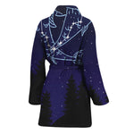 Pisces Constellation Print Women's Bathrobe