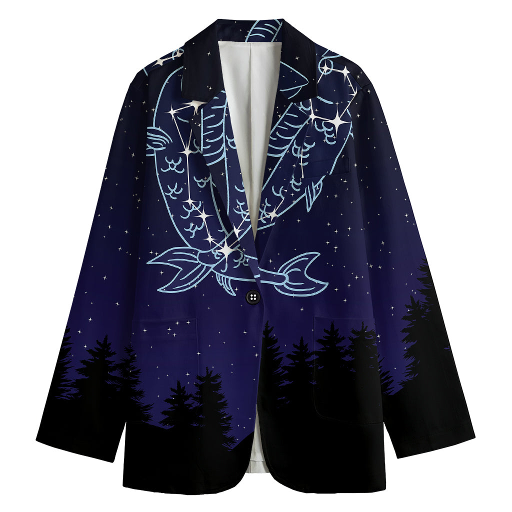 Pisces Constellation Print Women's Blazer