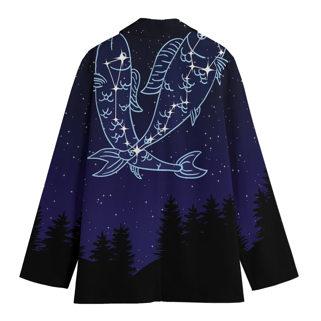 Pisces Constellation Print Women's Blazer