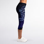 Pisces Constellation Print Women's Capri Leggings