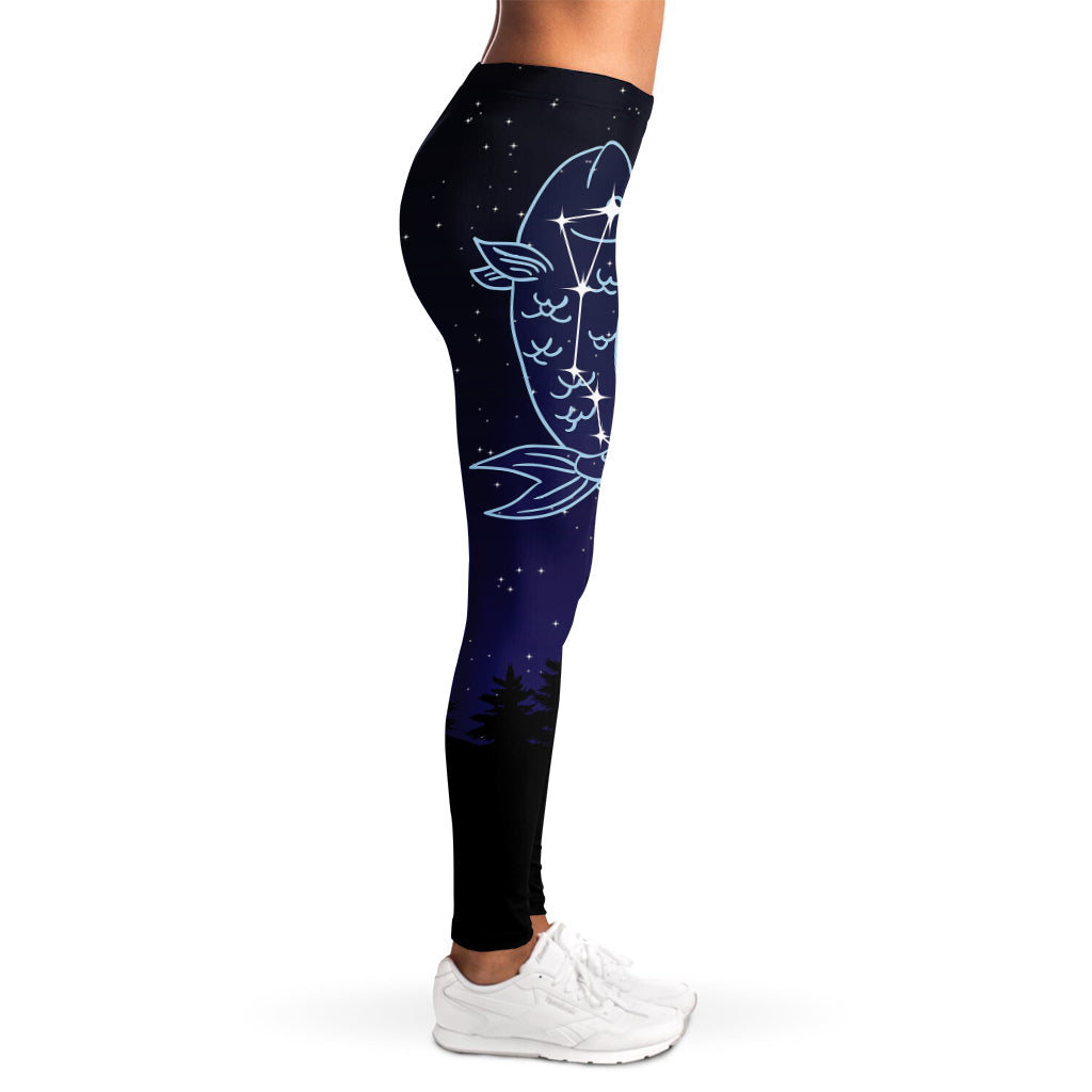 Pisces Constellation Print Women's Leggings