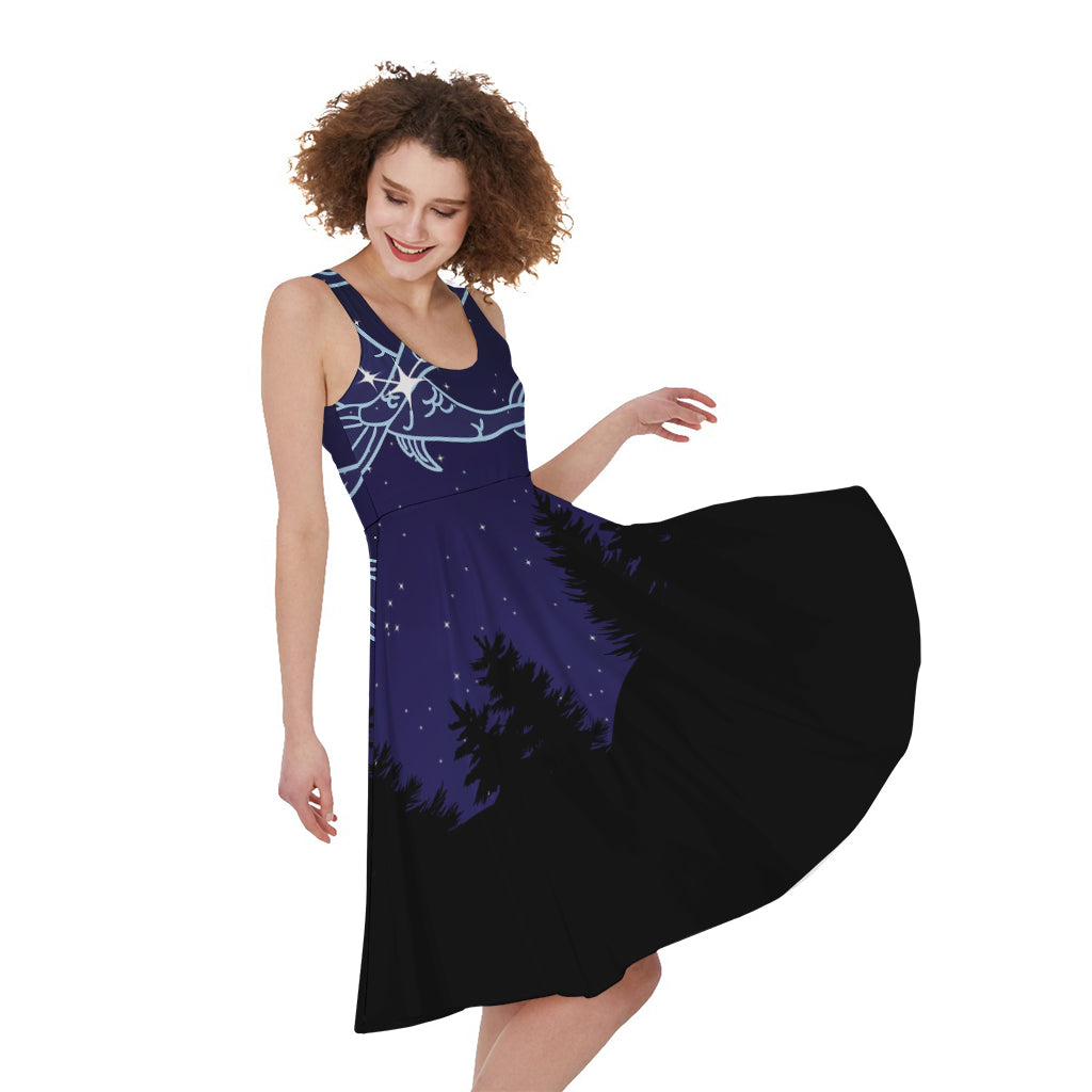 Pisces Constellation Print Women's Sleeveless Dress