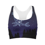 Pisces Constellation Print Women's Sports Bra