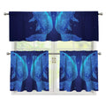 Pisces Horoscope Sign Print 3 Piece Kitchen Curtains
