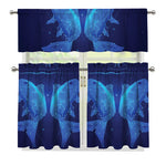 Pisces Horoscope Sign Print 3 Piece Kitchen Curtains