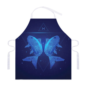 Pisces Horoscope Sign Print Adjustable Apron