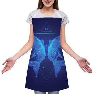 Pisces Horoscope Sign Print Adjustable Apron