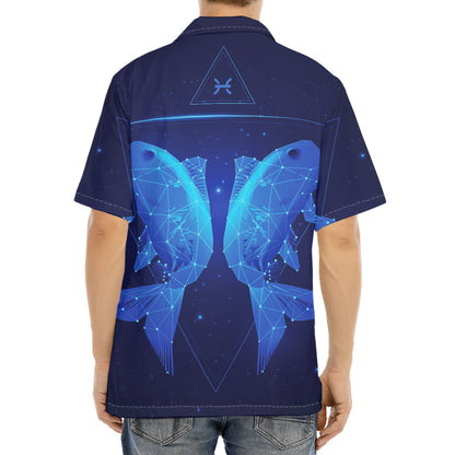 Pisces Horoscope Sign Print Aloha Shirt