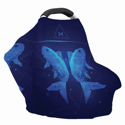 Pisces Horoscope Sign Print Baby Seat Cover