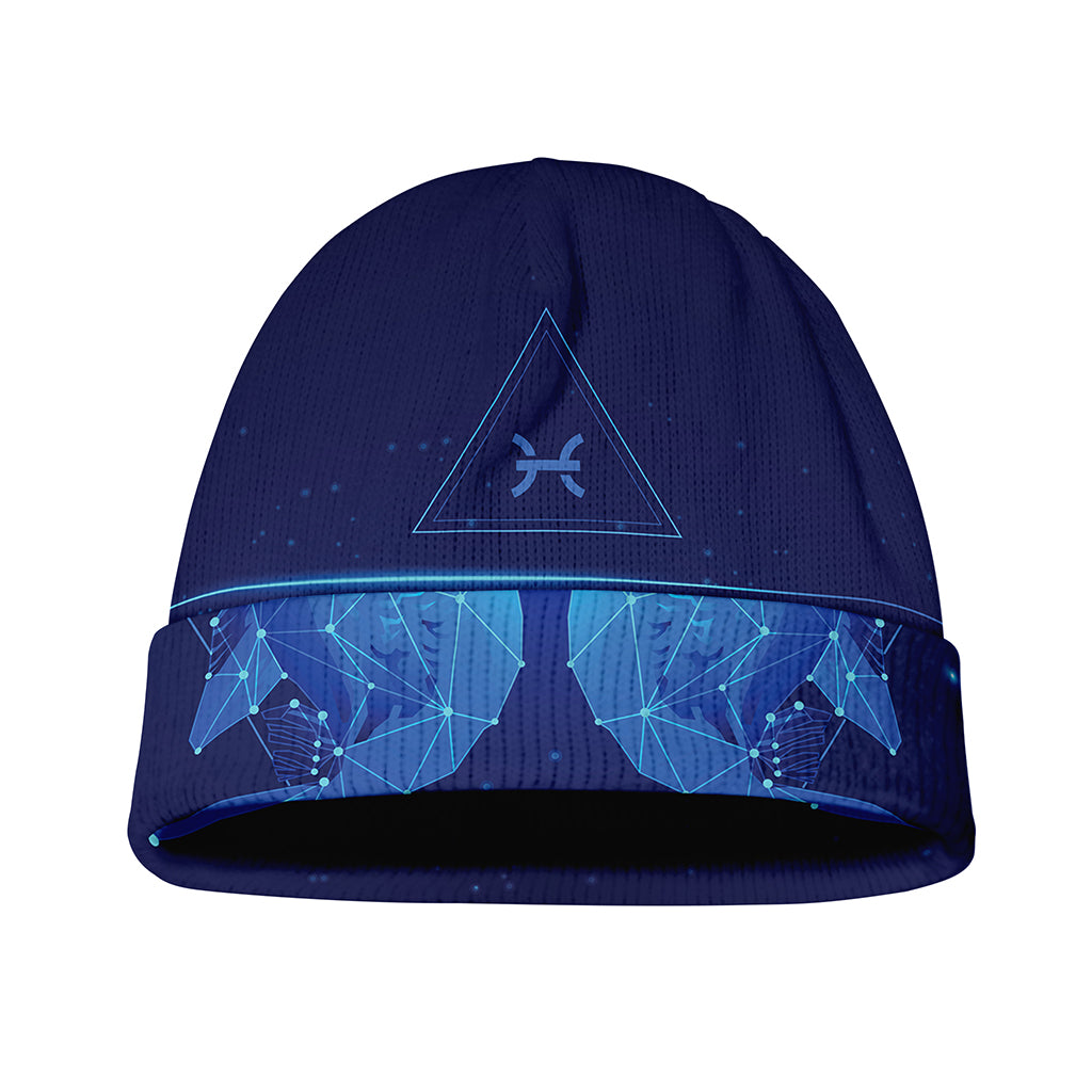 Pisces Horoscope Sign Print Beanie