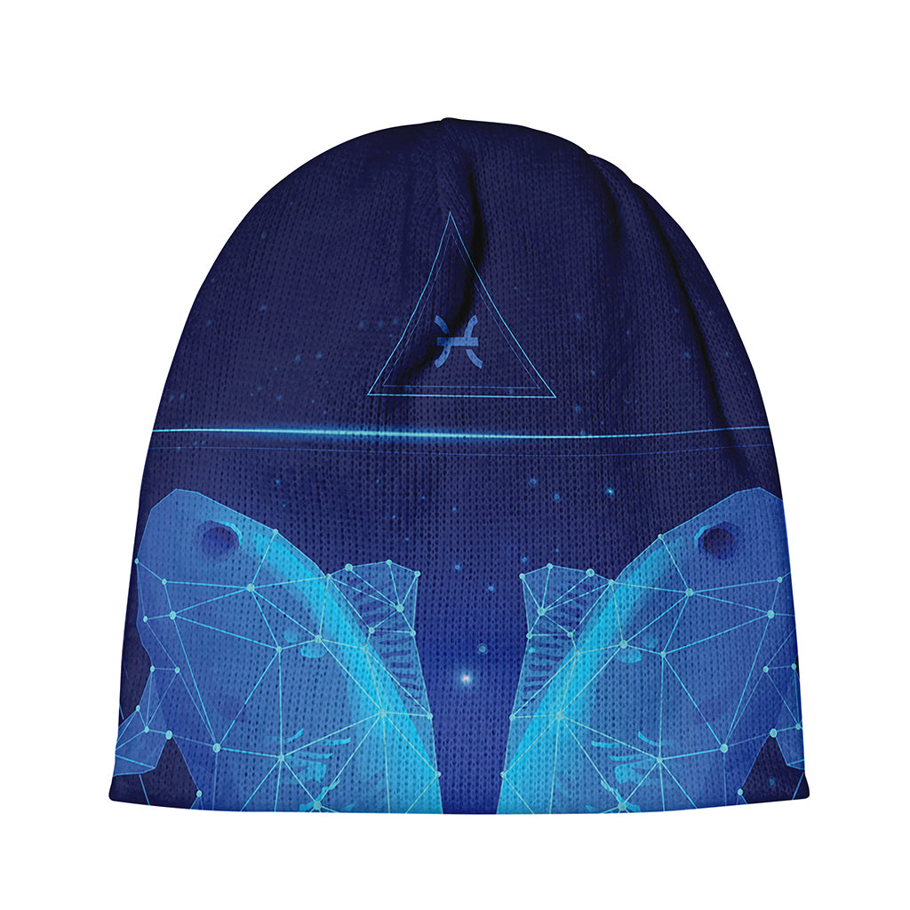 Pisces Horoscope Sign Print Beanie