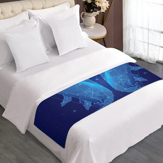 Pisces Horoscope Sign Print Bed Runner