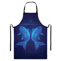 Pisces Horoscope Sign Print Bib Apron With Pocket