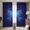 Pisces Horoscope Sign Print Dimout Pencil Pleat Curtains