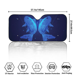 Pisces Horoscope Sign Print Car Windshield Sun Shade