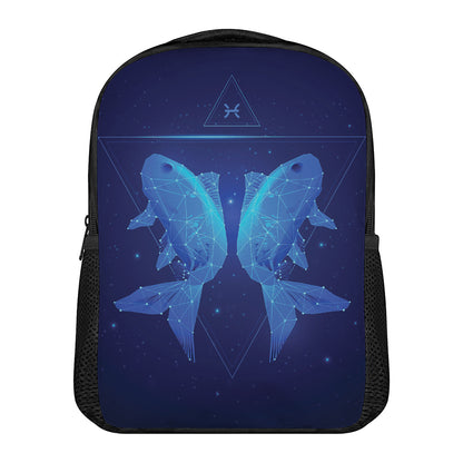 Pisces Horoscope Sign Print Casual Backpack