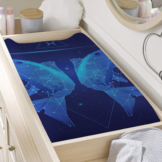 Pisces Horoscope Sign Print Changing Pad Cover