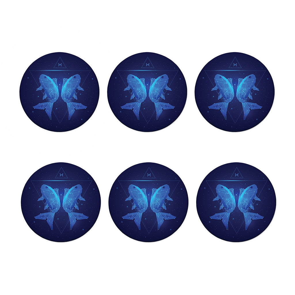 Pisces Horoscope Sign Print Coaster Set