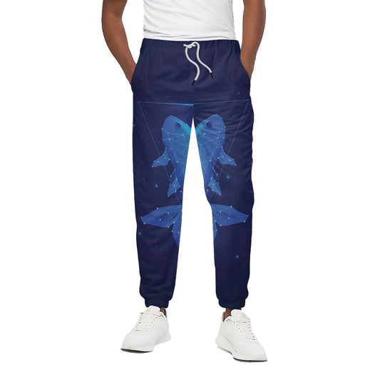 Pisces Horoscope Sign Print Cotton Pants