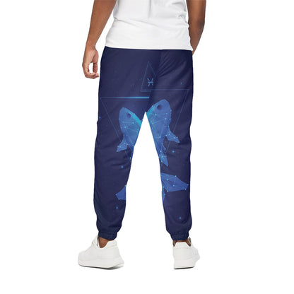 Pisces Horoscope Sign Print Cotton Pants