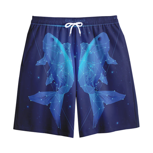 Pisces Horoscope Sign Print Cotton Shorts