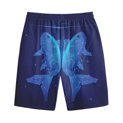 Pisces Horoscope Sign Print Cotton Shorts