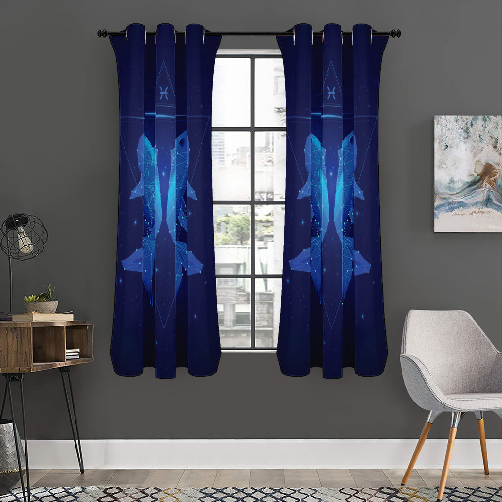 Pisces Horoscope Sign Print Curtain