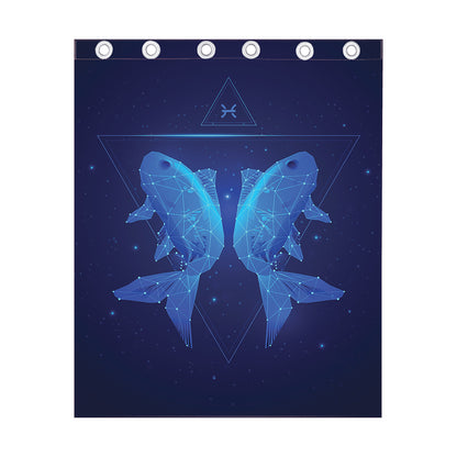 Pisces Horoscope Sign Print Curtain