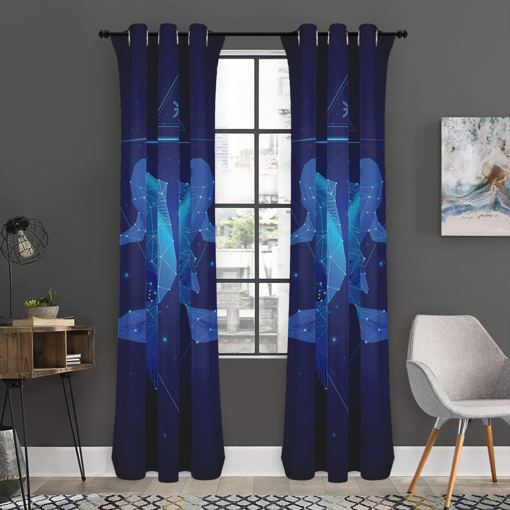 Pisces Horoscope Sign Print Curtain