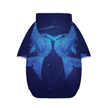 Pisces Horoscope Sign Print Dog Zip Up Hoodie