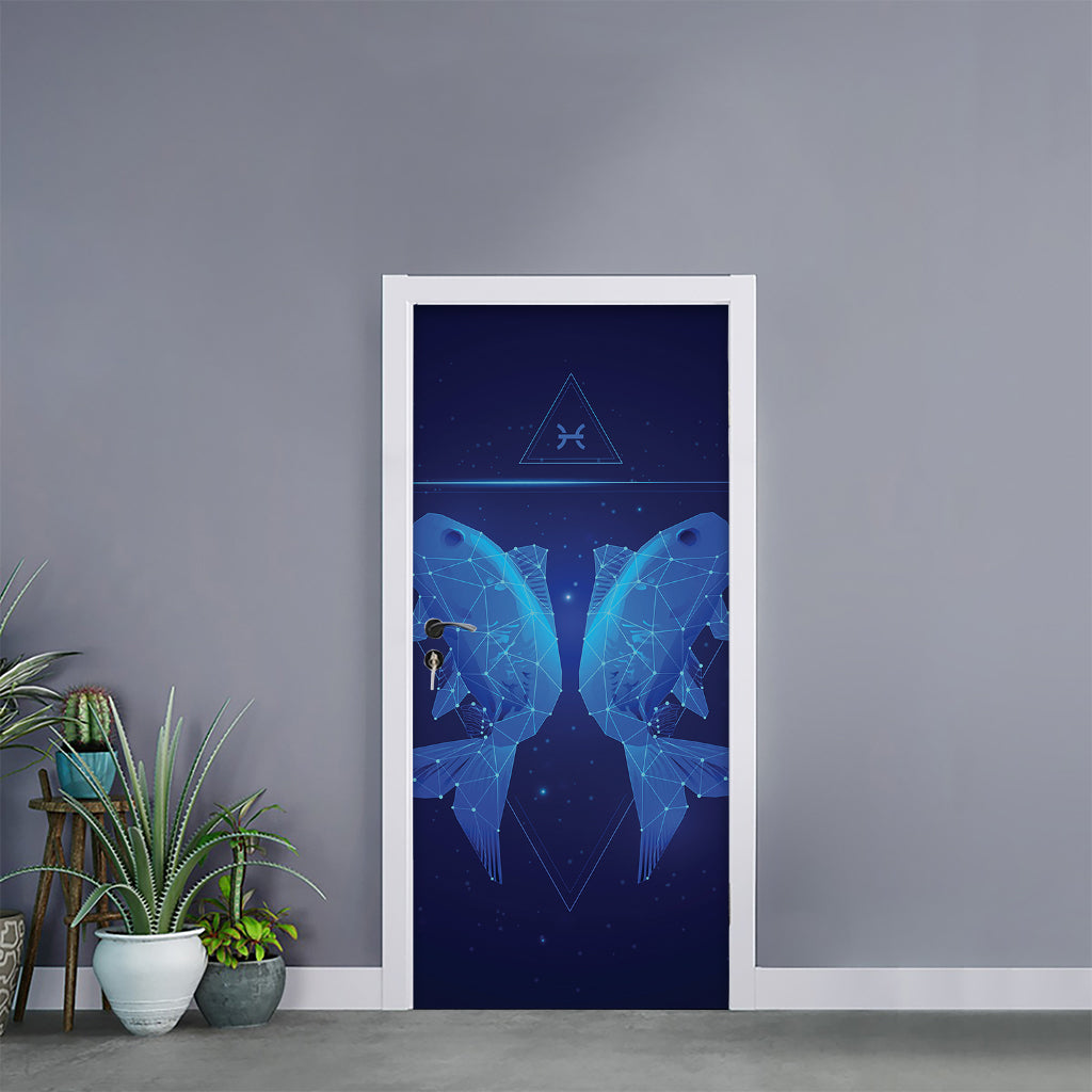 Pisces Horoscope Sign Print Door Sticker