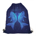 Pisces Horoscope Sign Print Drawstring Bag